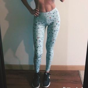 Adidas unique Floral printed tight